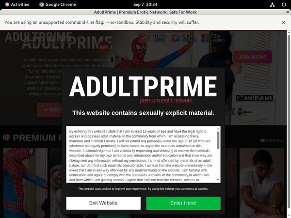 Adult Prime Gay Renew Membership