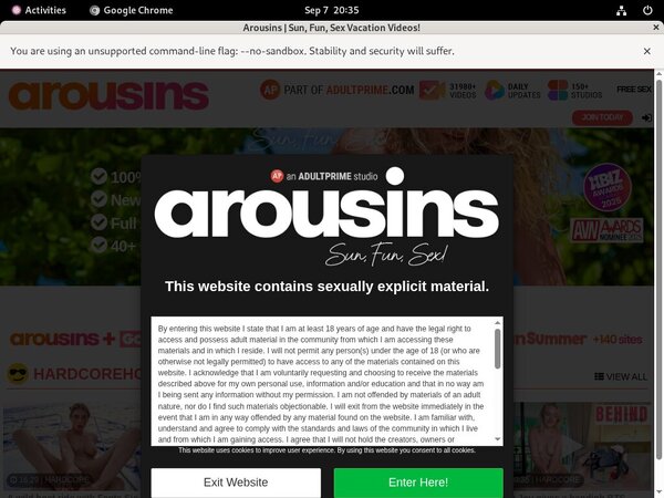 Arousins.com Profile