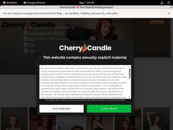 Cherry Candle $1 Porn Trial