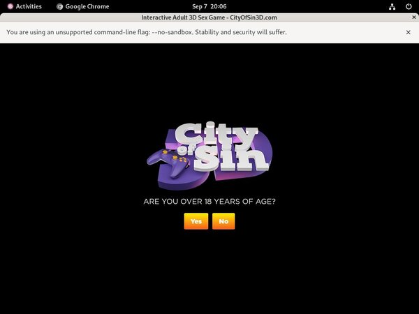 Cityofsin3d.com Sign