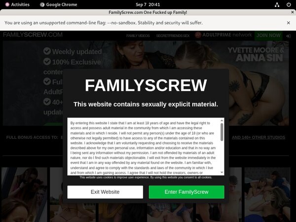 Family Screw Checkout
