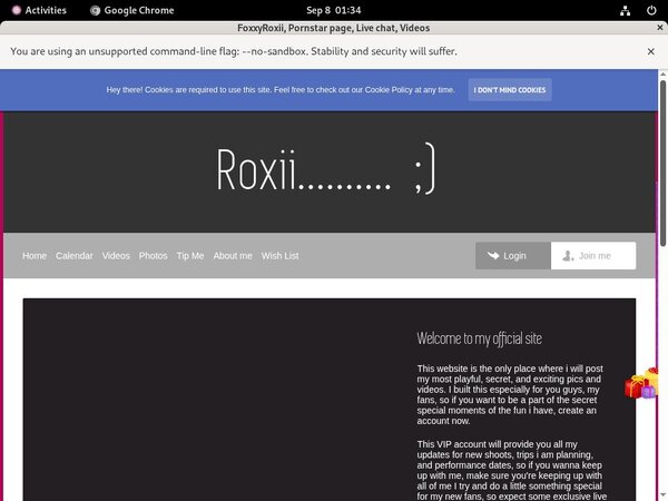 FoxxyRoxii Login
