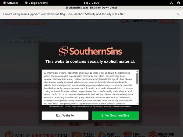 Free Southernsins Membership Account