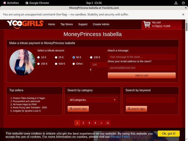 Moneyprincess Isabell Premium Free