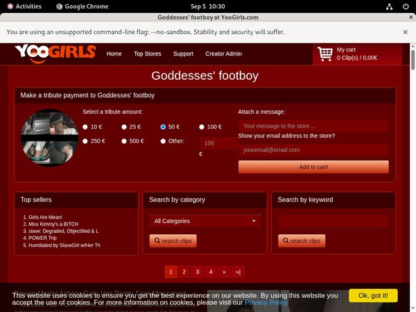 Premium Goddesses Footboy Accounts