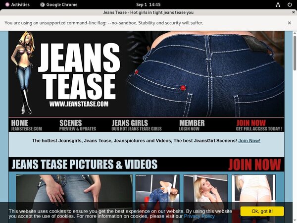 Jeans Tease Sign Jeans Tease Sign