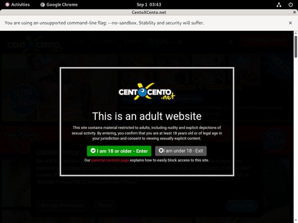 Centoxcento.net 1 Day Trial